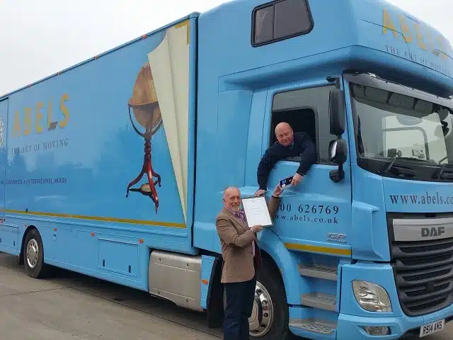 Abels Senior Driver Receives IRU Diploma d’honneur, medal and pin
