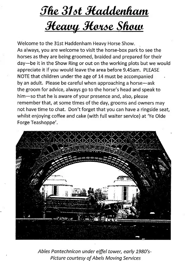 the 31st Haddenham Steam Rally and Heavy Horse Show