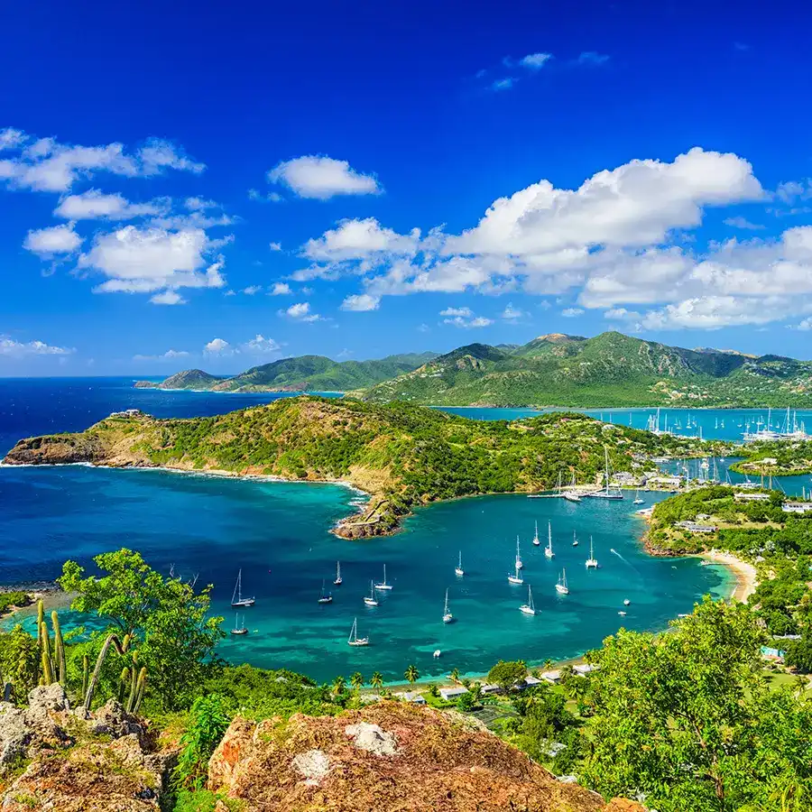 Caribbean view from Shirley Heights Antigua and Barbuda