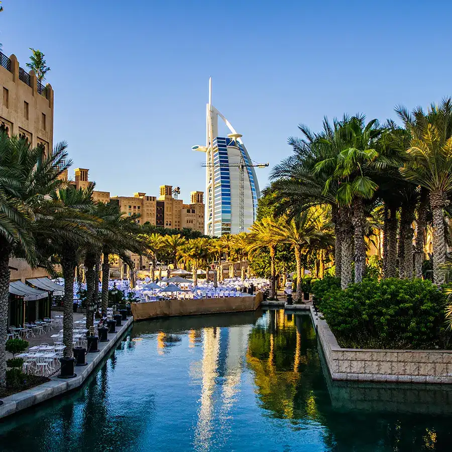 view-for-burj-al-arab-hotel-from-the-madinat-jumeirah-in-dubai-uae