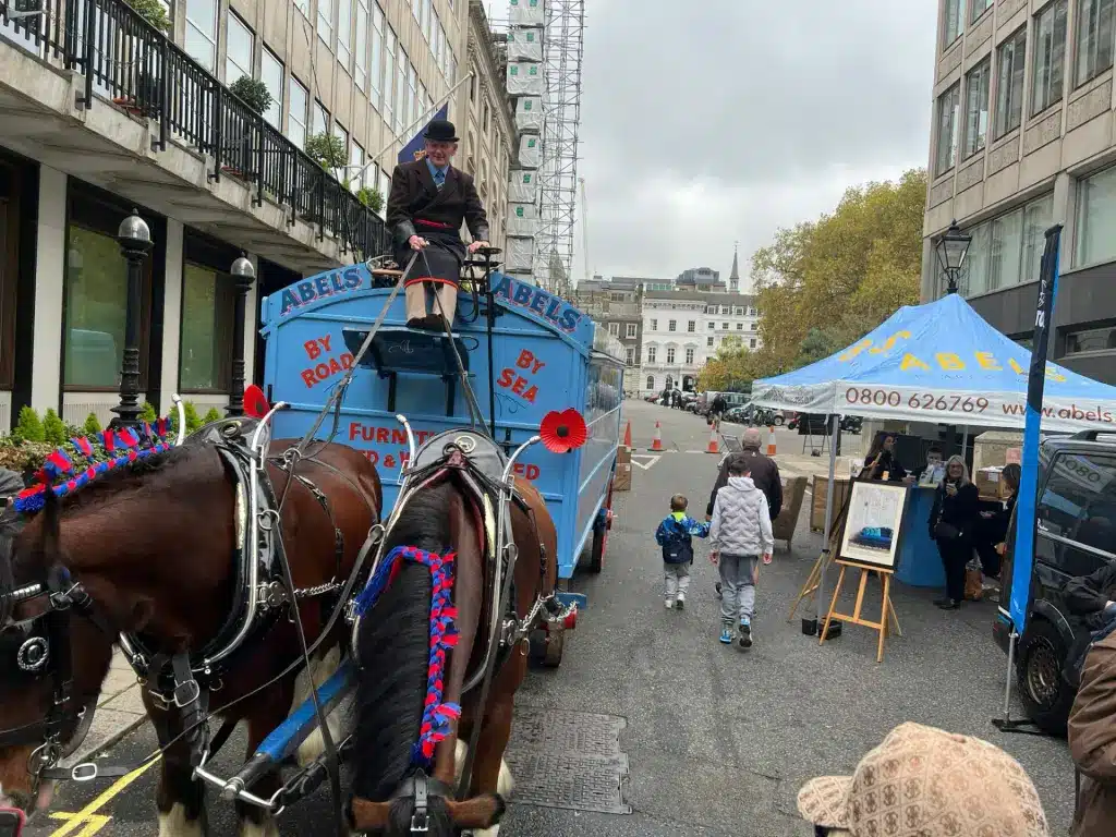 Working horses and historical commercial transport