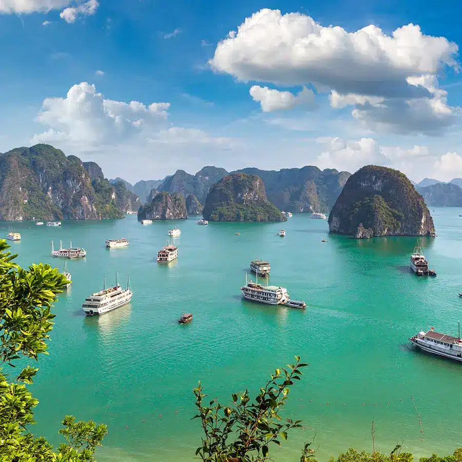 aerial view of halong bay vietnam